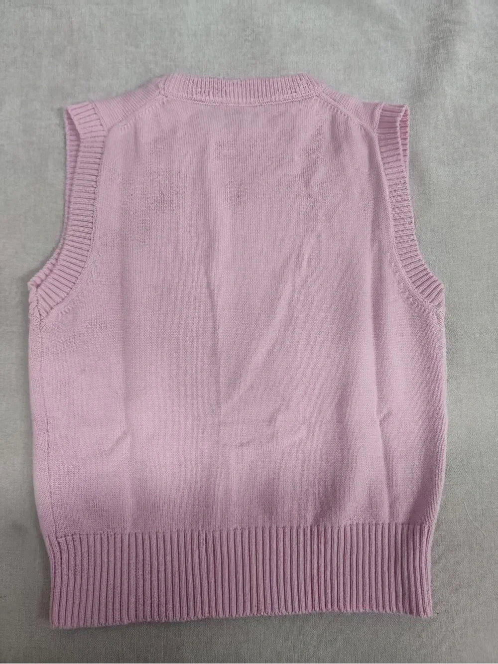 Ganni Pink Daisy Duck Intarsia Knit Vest